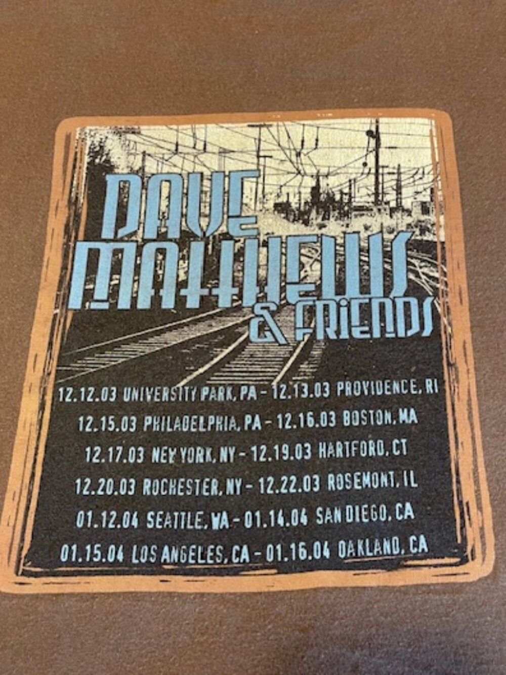 Dave Matthews & Friends Tour T-Shirt XL - 2003 / 2004